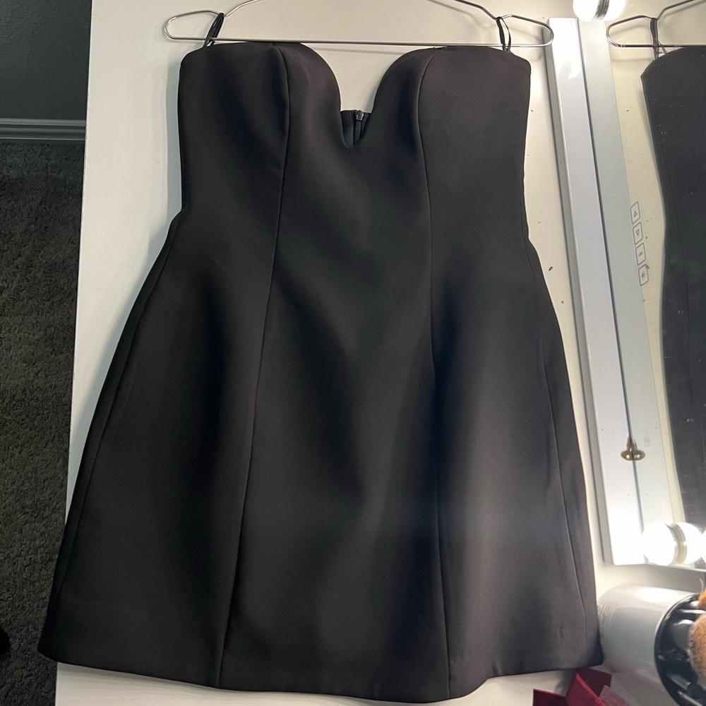Zara Chic Black Strapless Dress